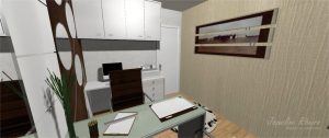 Escritório pequeno - Vista mesa de atendimento